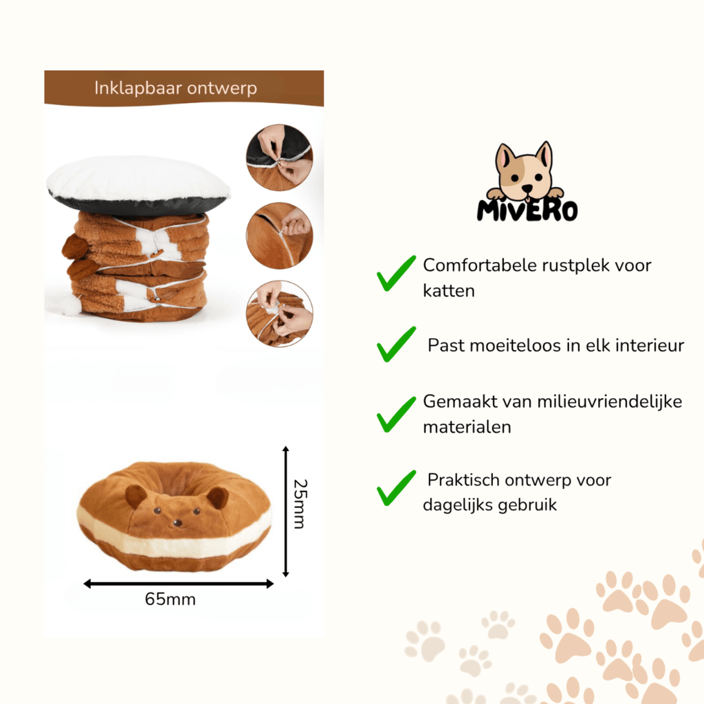 Plufina - Stijlvol Orthopedisch Kattenbed - Mivero