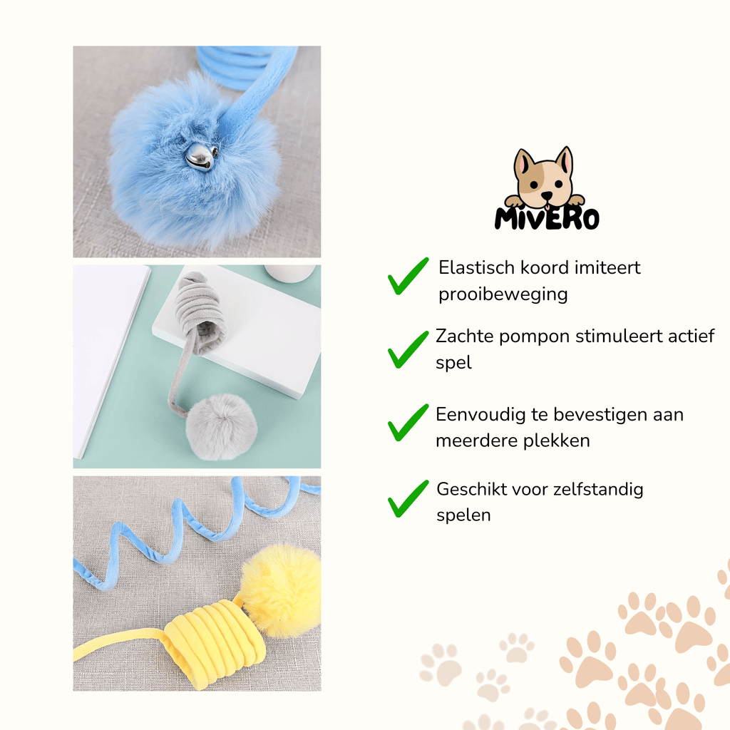 Pompounce - Interactief Zelfstandig Kattenkoord - Mivero