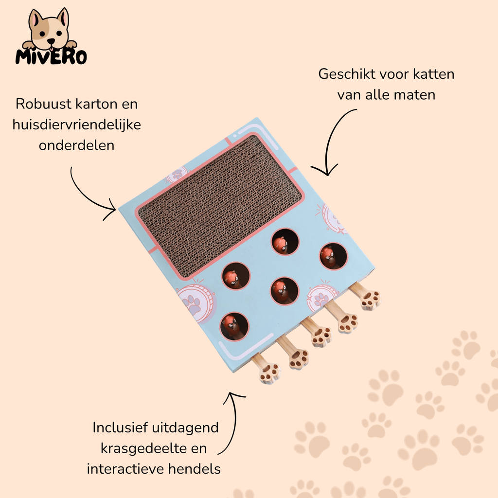 Pounce - Katten Speelgoed 3 - in - 1 Krabmat - Mivero