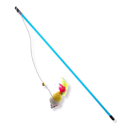 Pouncee - Kattenhengel met muis en veren - Mivero