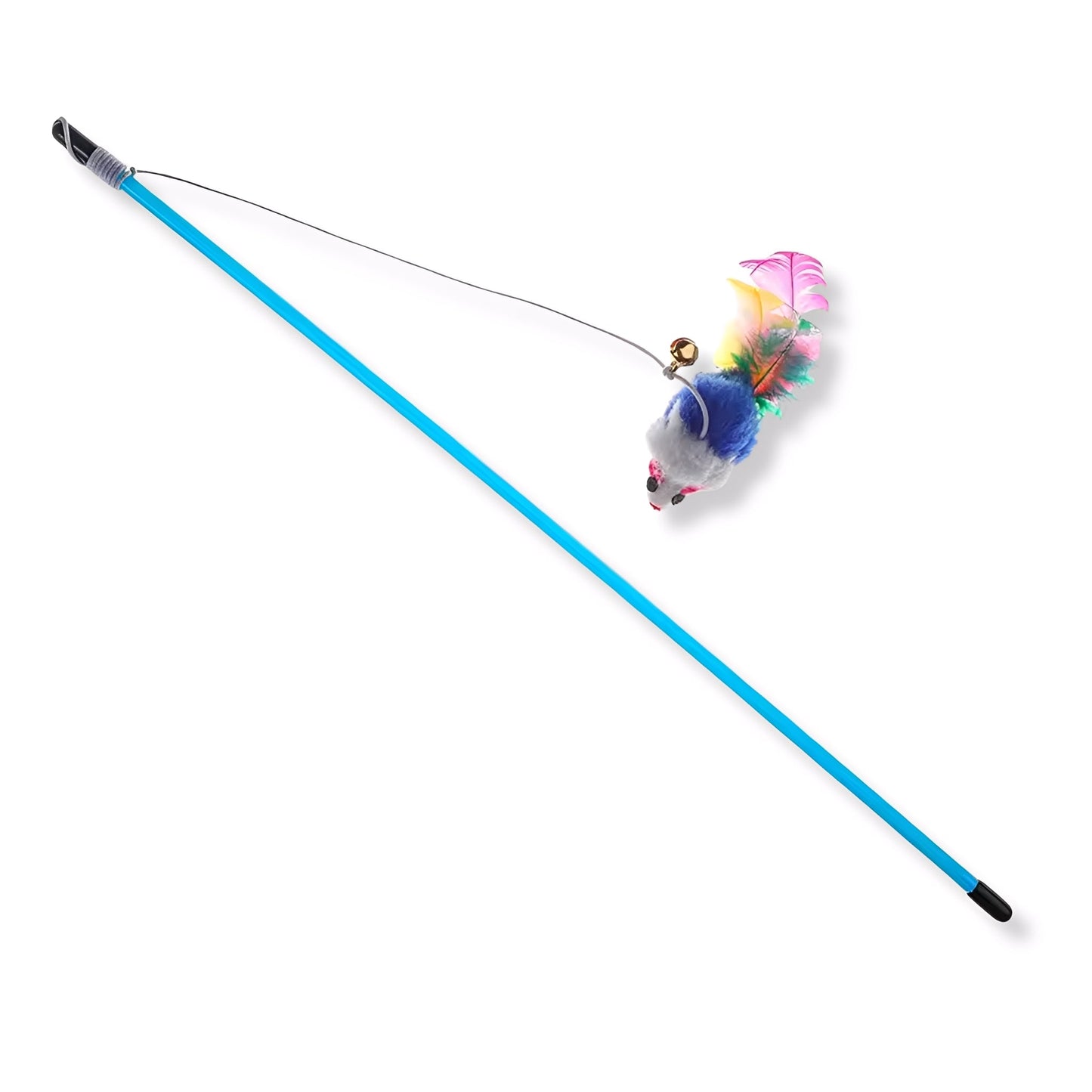 pouncee - kattenhengel met muis en veren - mivero