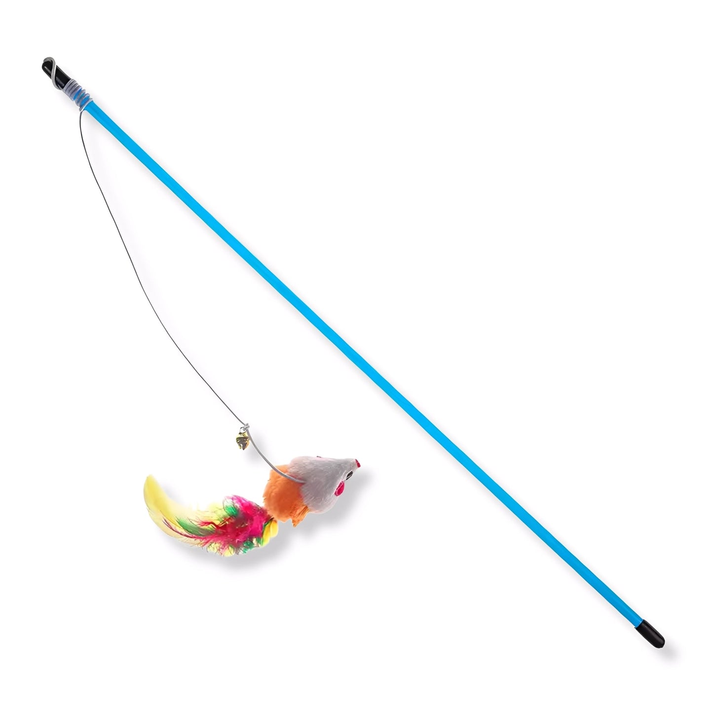 pouncee - kattenhengel met muis en veren - mivero