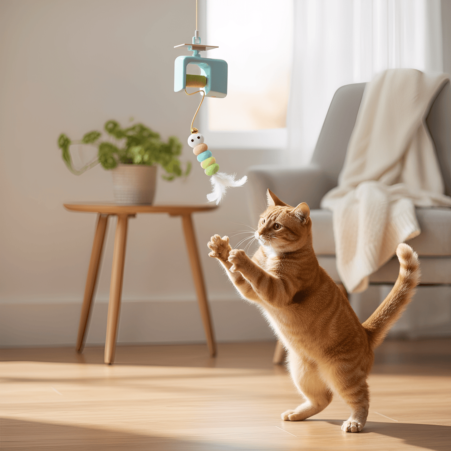 pounza - kattenspeelgoed voor katten automatisch hangend - mivero