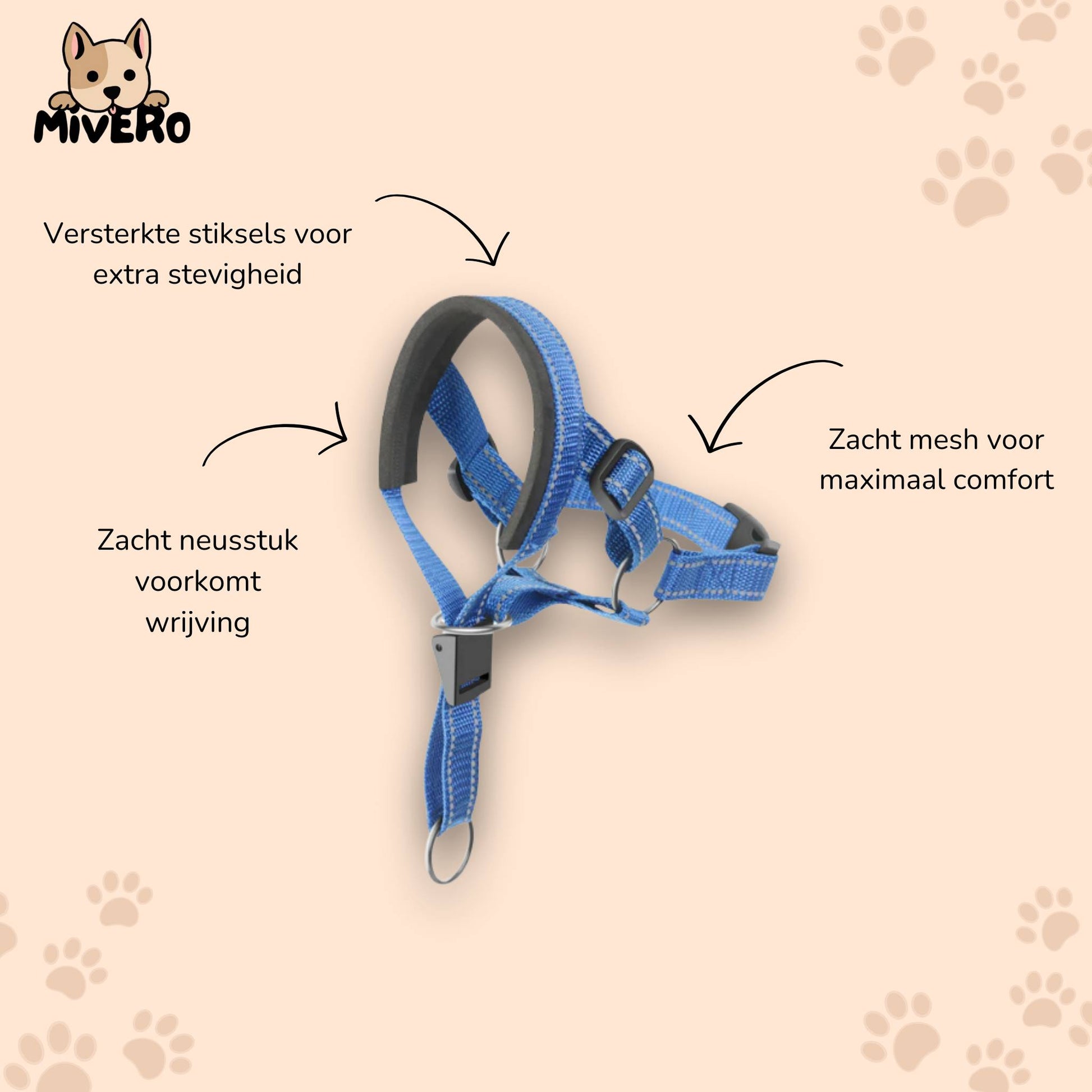 PullEase - Padded Anti - Trek Hoofdharnas - Mivero