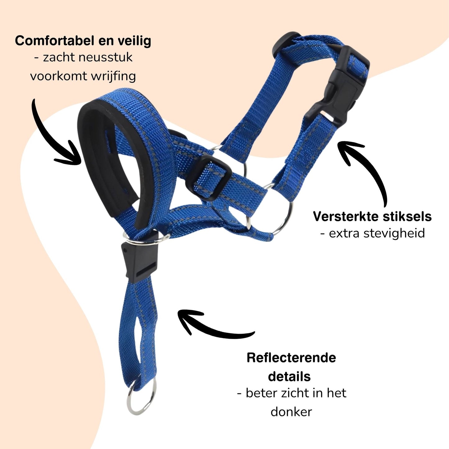 pullease - padded anti - trek hoofdharnas - mivero