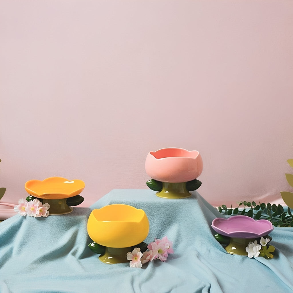 PurrBloom - Katten Voerbak Keramiek Verhoogd - Mivero