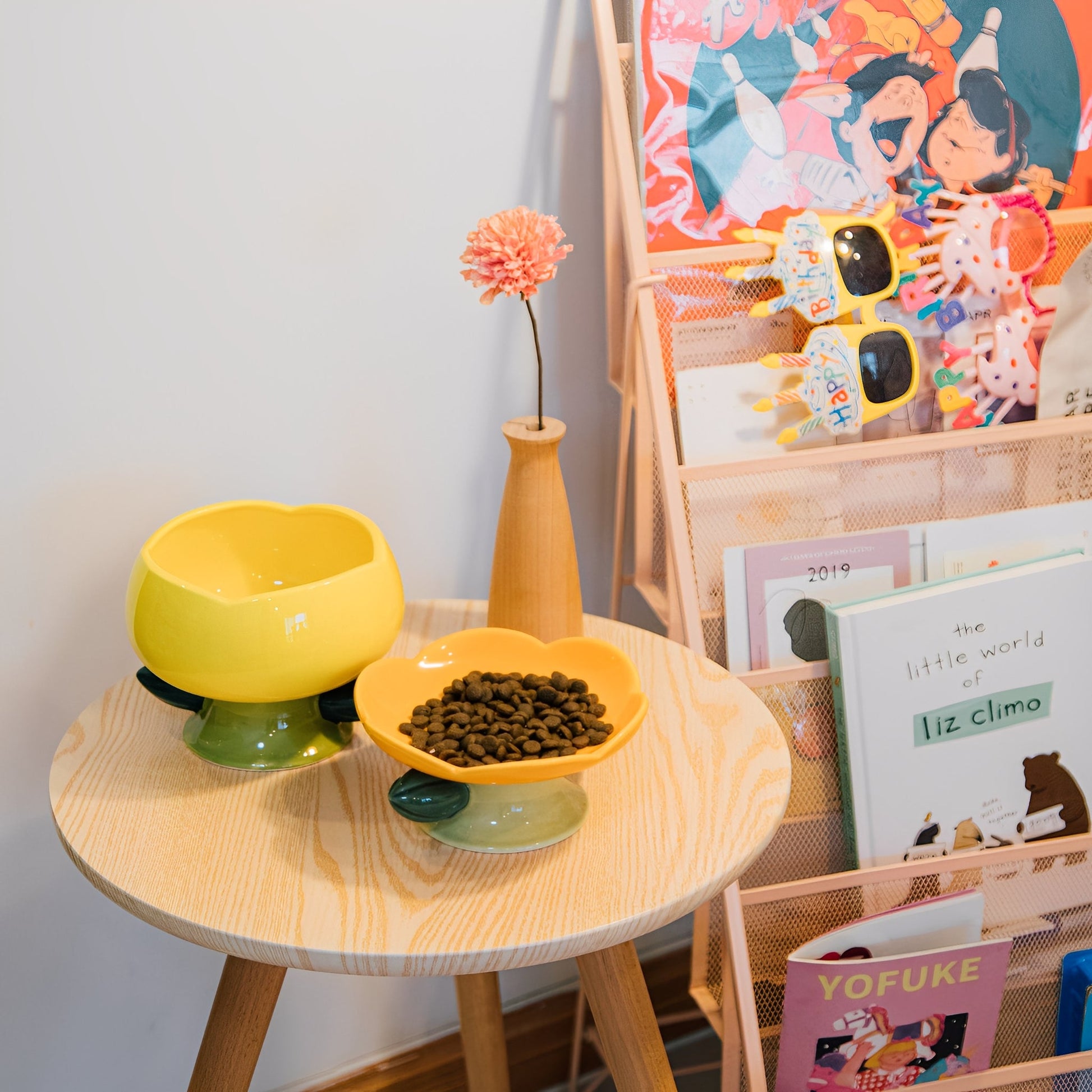 PurrBloom - Katten Voerbak Keramiek Verhoogd - Mivero