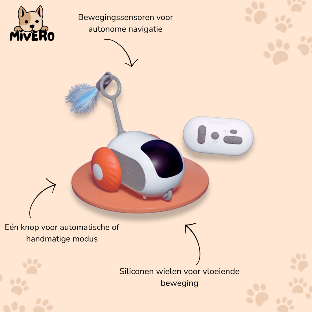 PurrDrive - Interactieve Obstakelvrije Kattenauto - Mivero