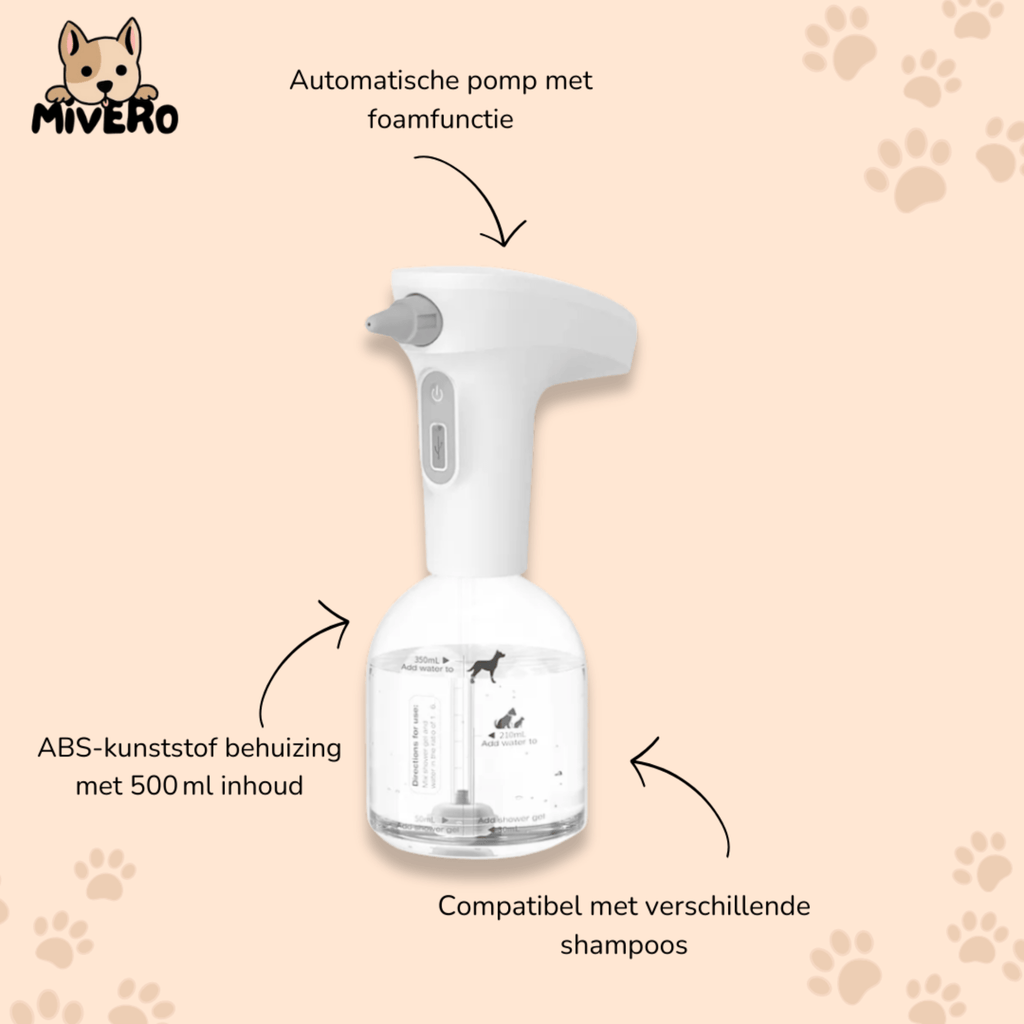 Purrify - Automatische Schuim Hondendouche - Mivero