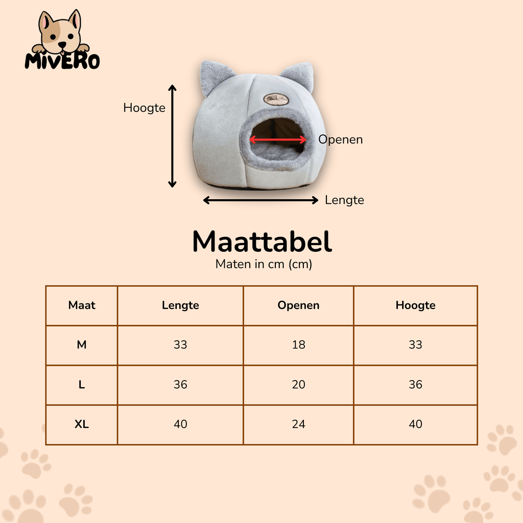 PurrNest - Isolerende Pluche Kattenhol - Mivero