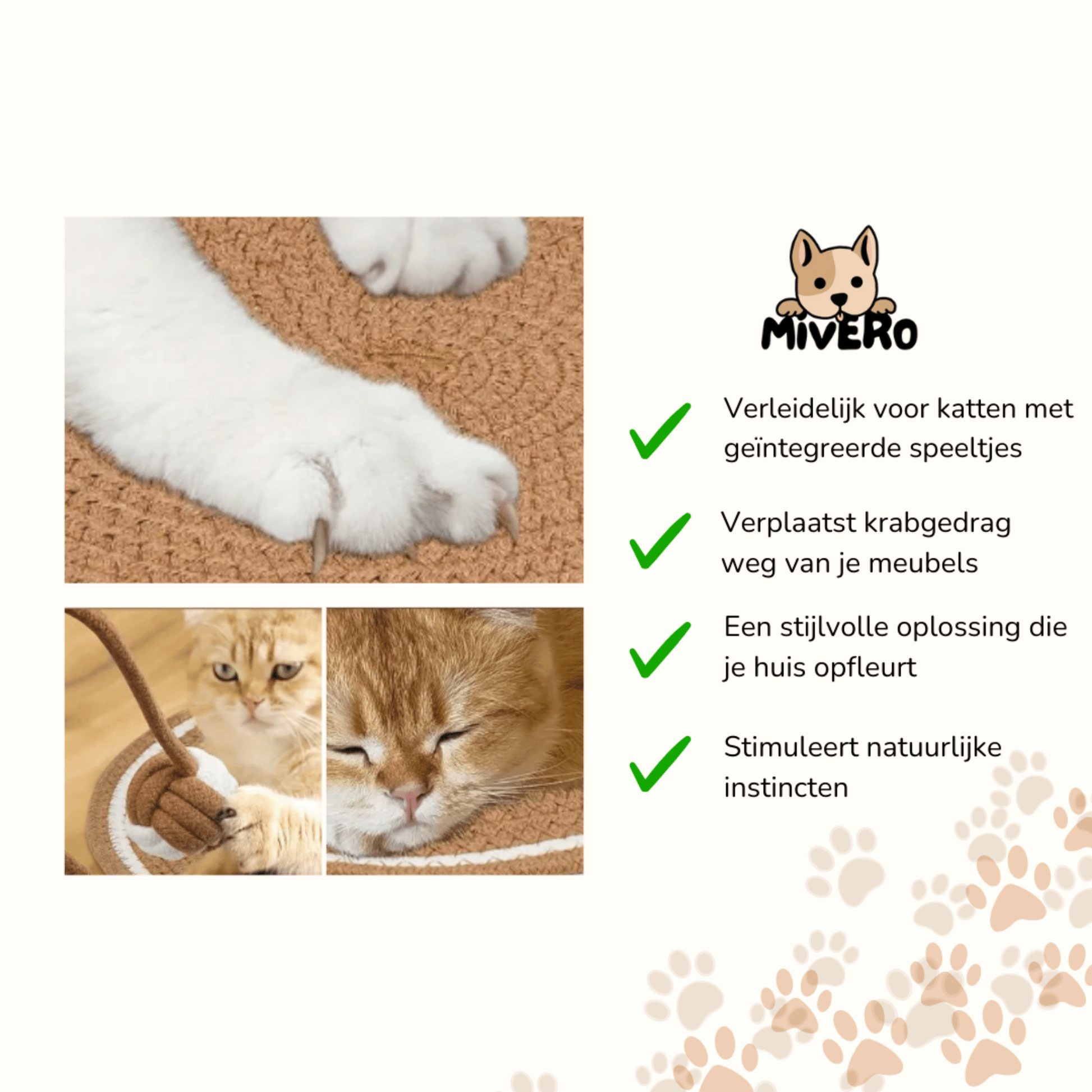 PurrPad - Katoenen Touw Katten Krabmat - Mivero