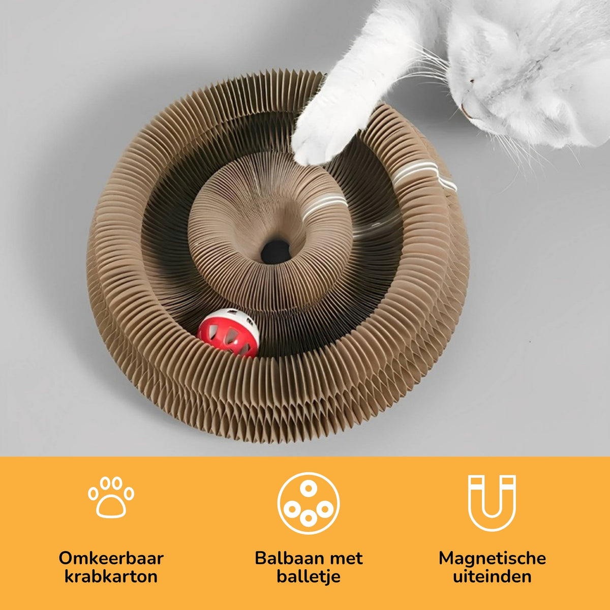 PurrPlex - Katten Krabkarton met Balbaan - Mivero