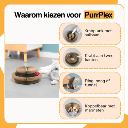 PurrPlex - Katten Krabkarton met Balbaan - Mivero