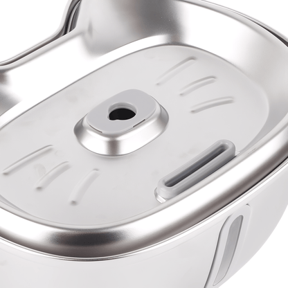 Purrtain - Katten Drinkfontein RVS 3L Met Filter - Mivero