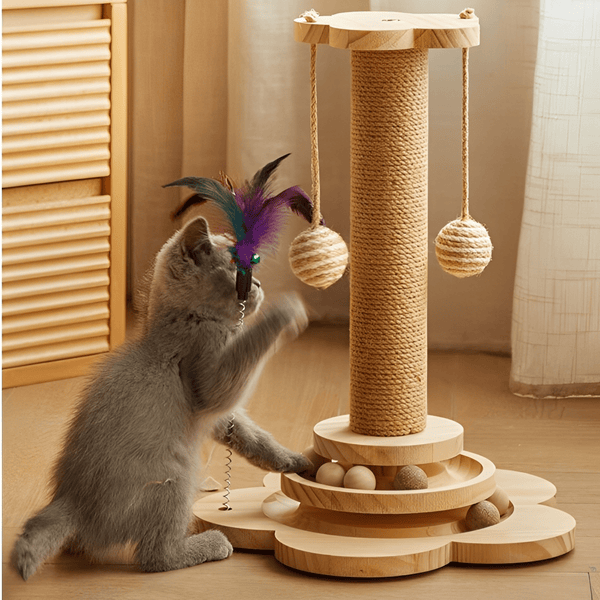 PETKARAY Griffoir en sisal 105° pour Chat d'intérieur, griffoir en