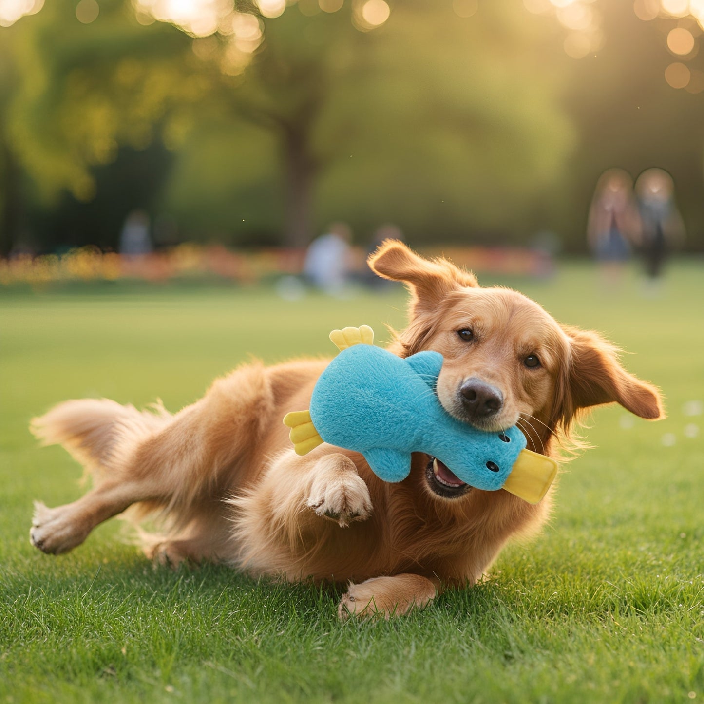 quackbuddy - hondenspeelgoed pluchen eend met pieper - mivero