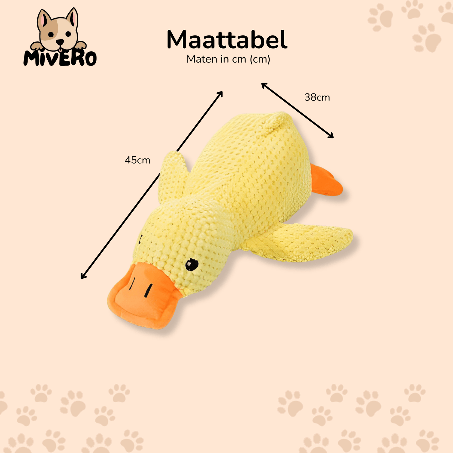 quackmate - honden stress eend knuffel - mivero