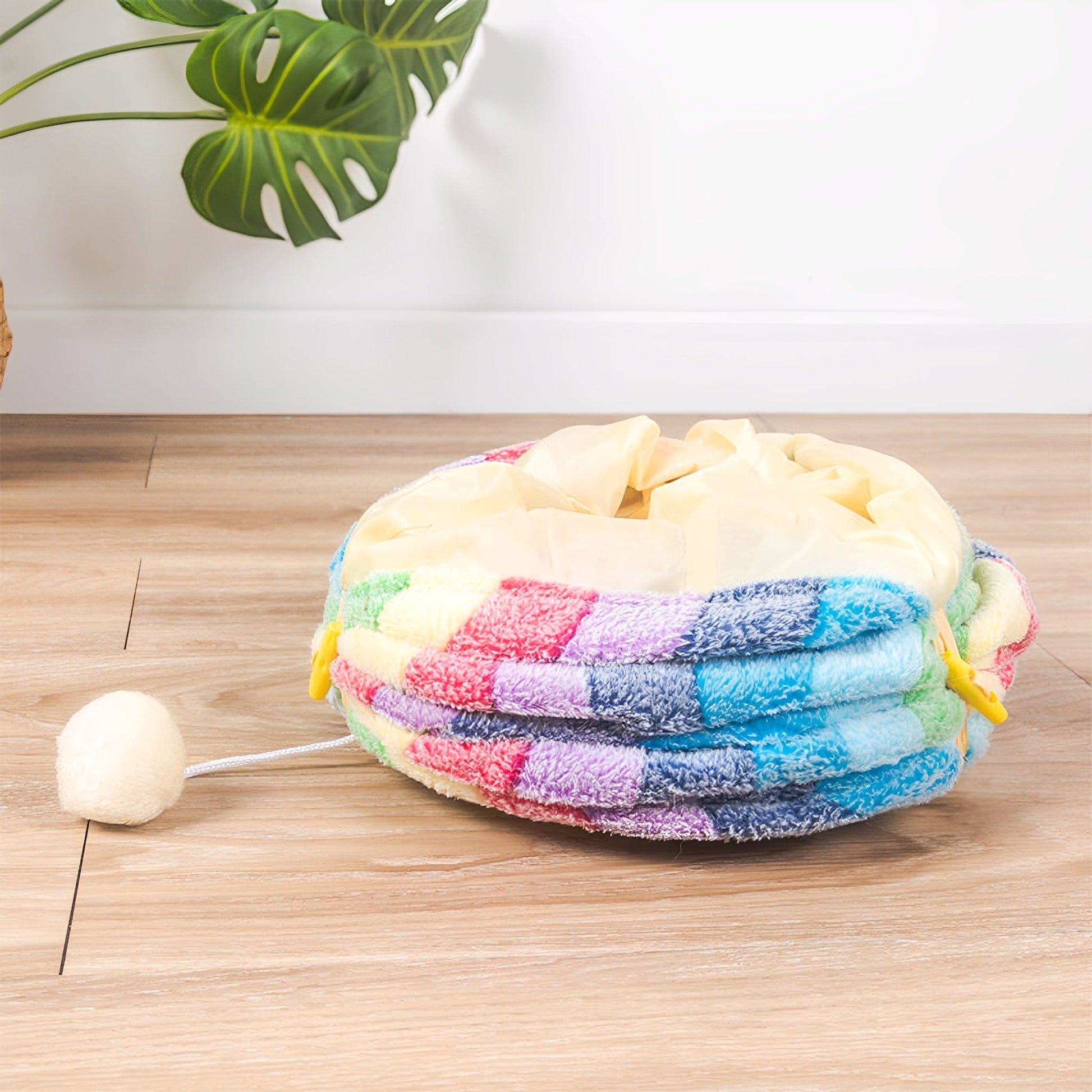 Rainburrow - Kattentunnel Katten Opvouwbaar met Speeltje - Mivero