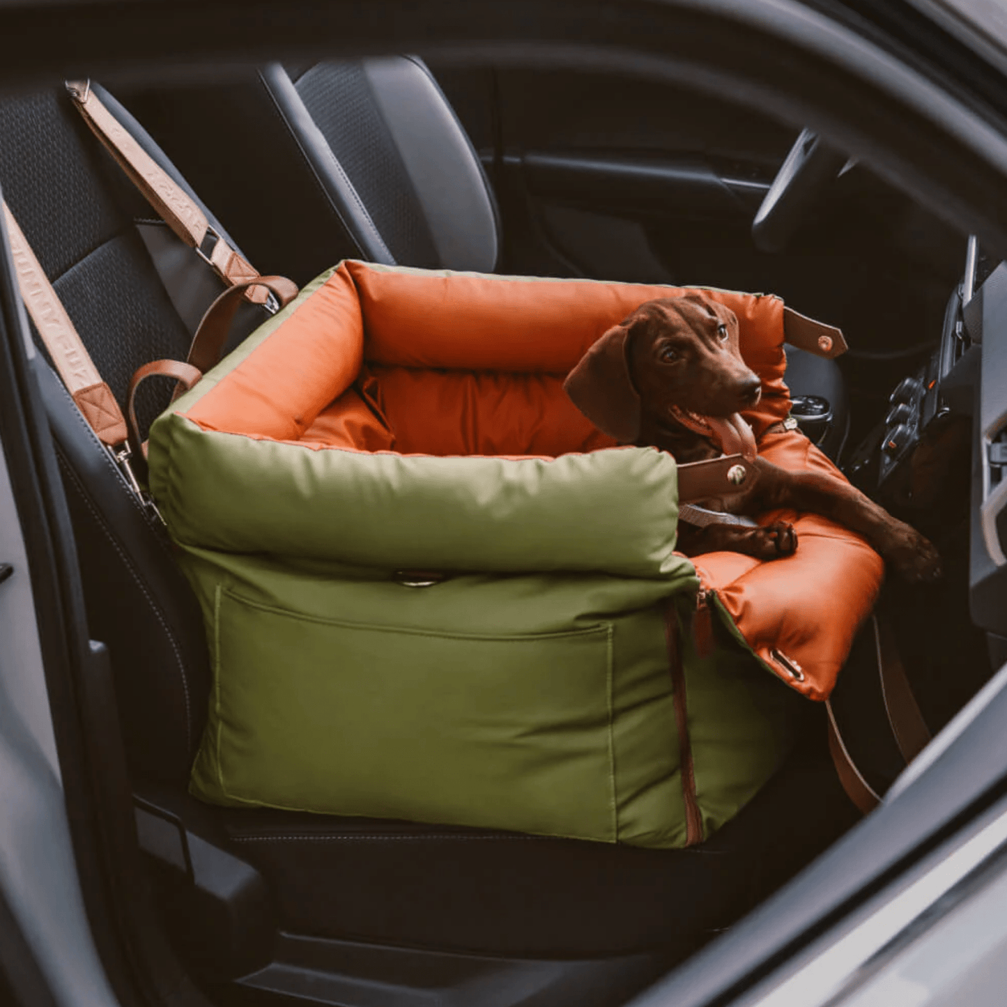ridepaw - kunstleer honden autostoel bed - mivero