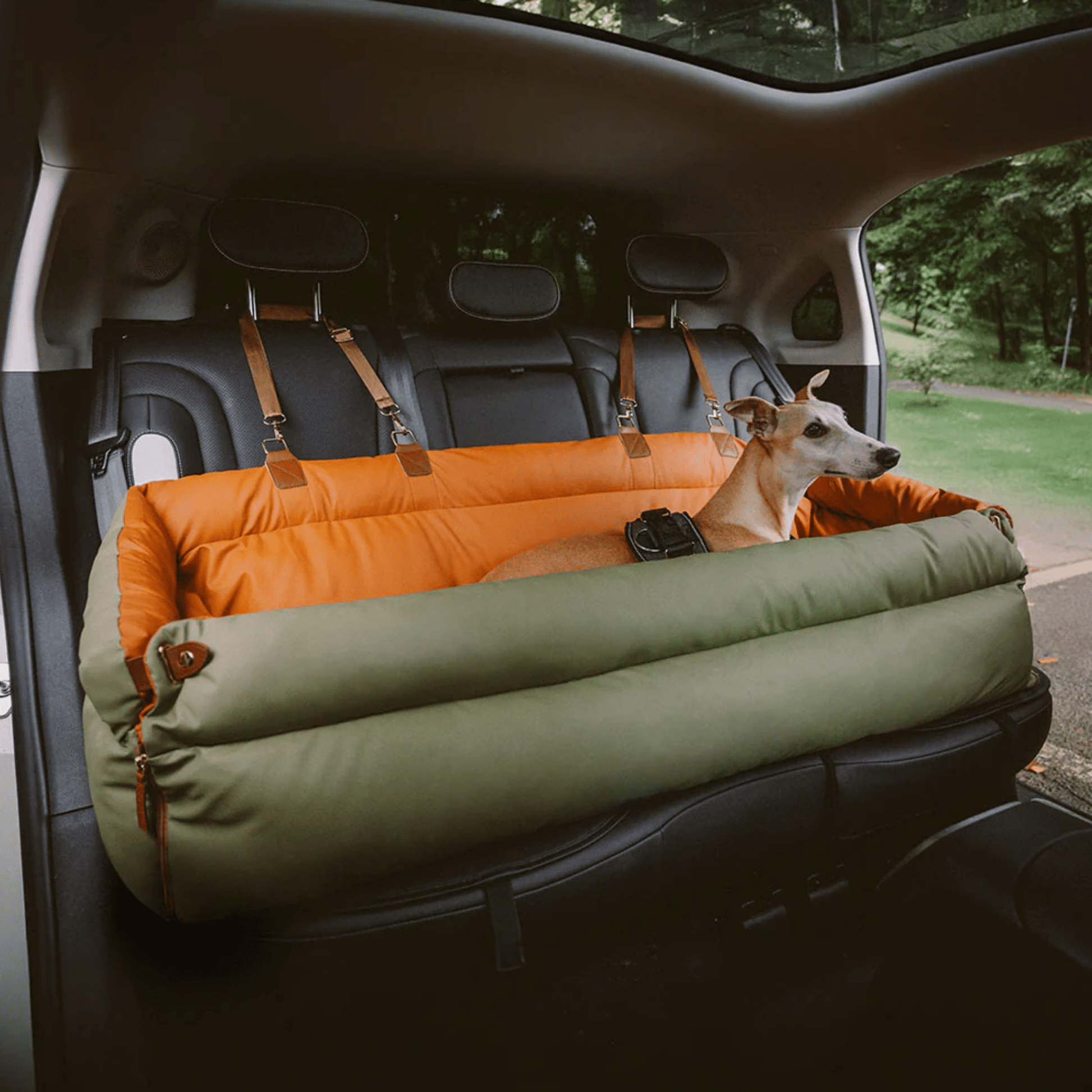 RidePaw - Kunstleer Honden Autostoel Bed - Mivero