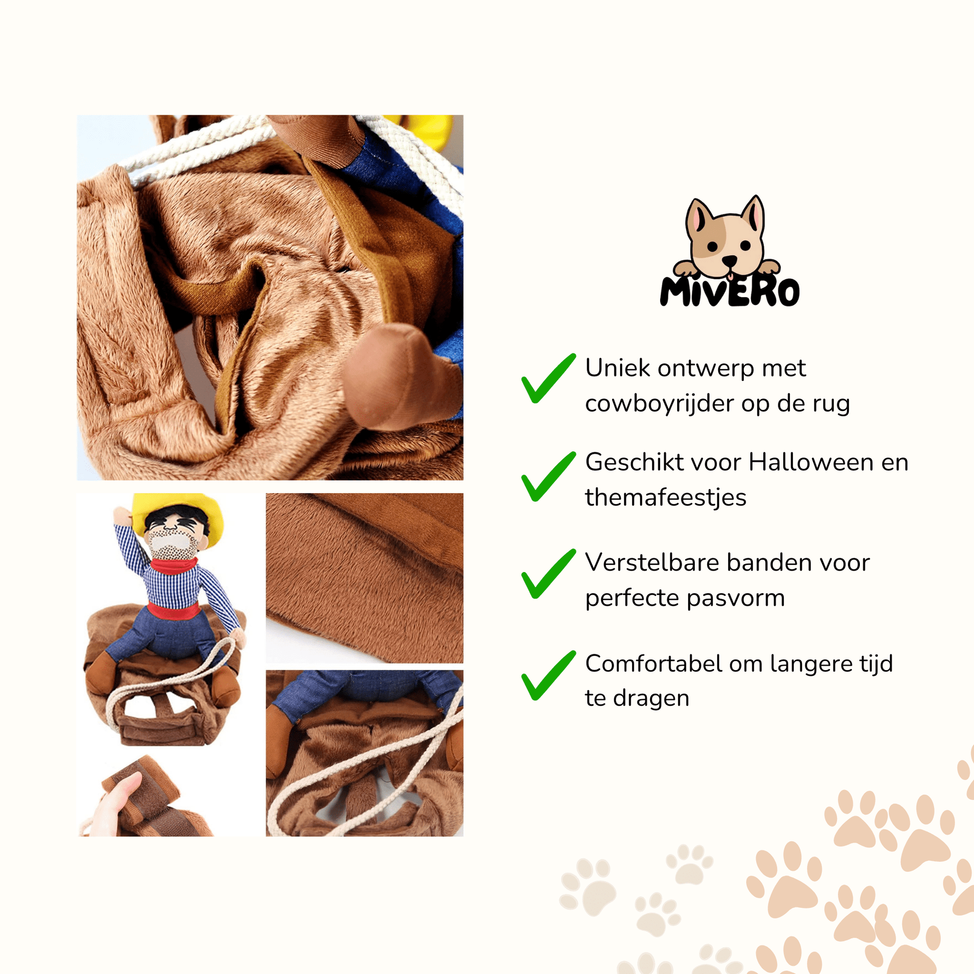Saddlepup - Verstelbaar Cowboy Hondenkostuum - Mivero