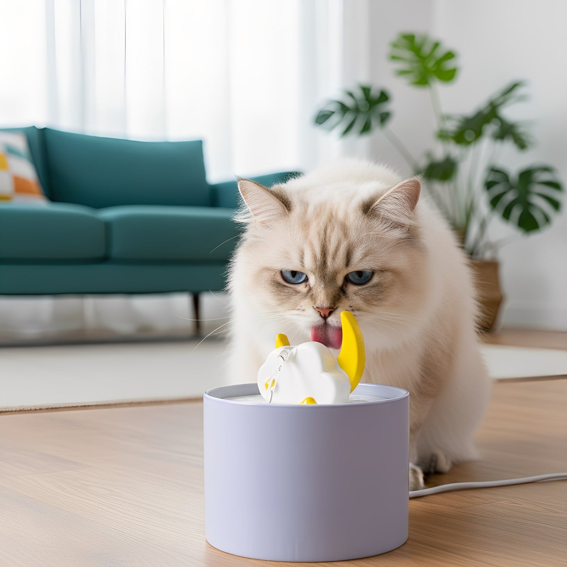 SafeSip - Katten Drinkfontein Keramisch Stil met Filter - Mivero