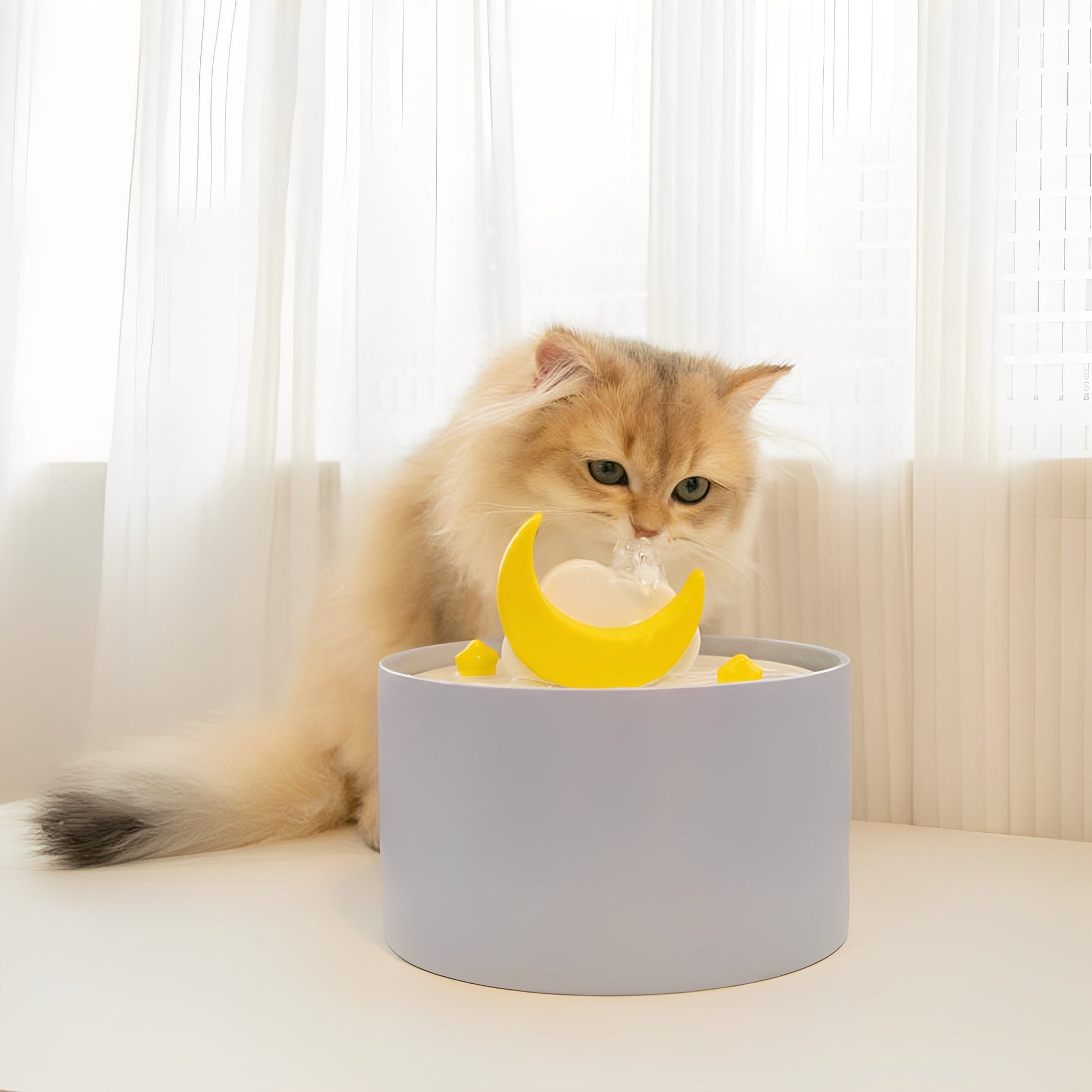 SafeSip - Katten Drinkfontein Keramisch Stil met Filter - Mivero