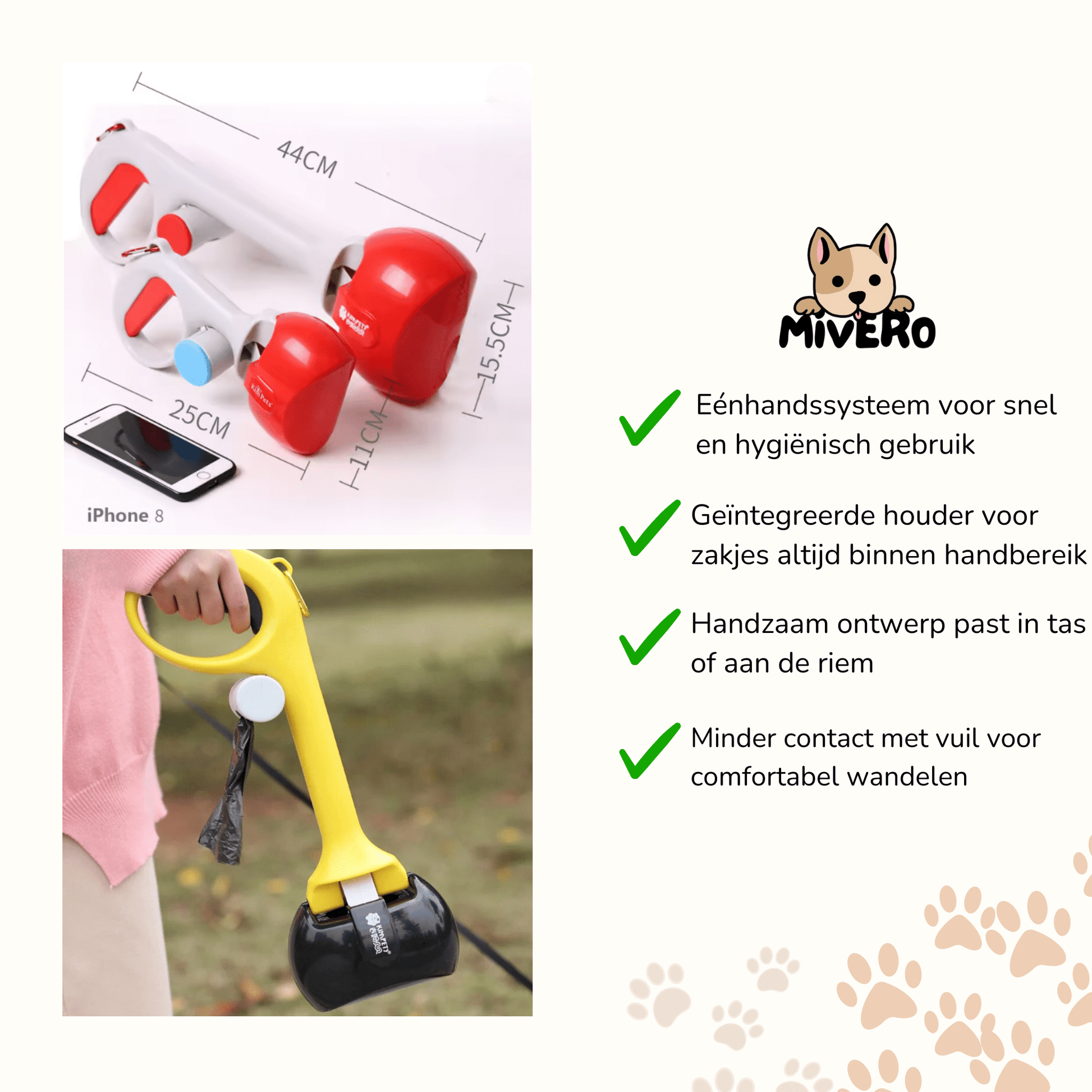 Scoopi - Eénhandige Hygiënische Poepgrijper - Mivero