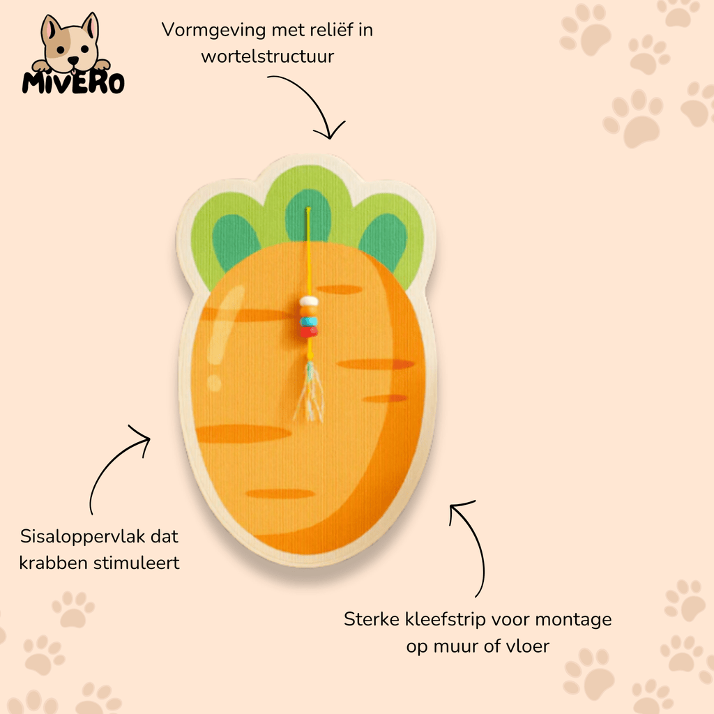 Scratcha - Wortelvormige Sisal Krabmat - Mivero