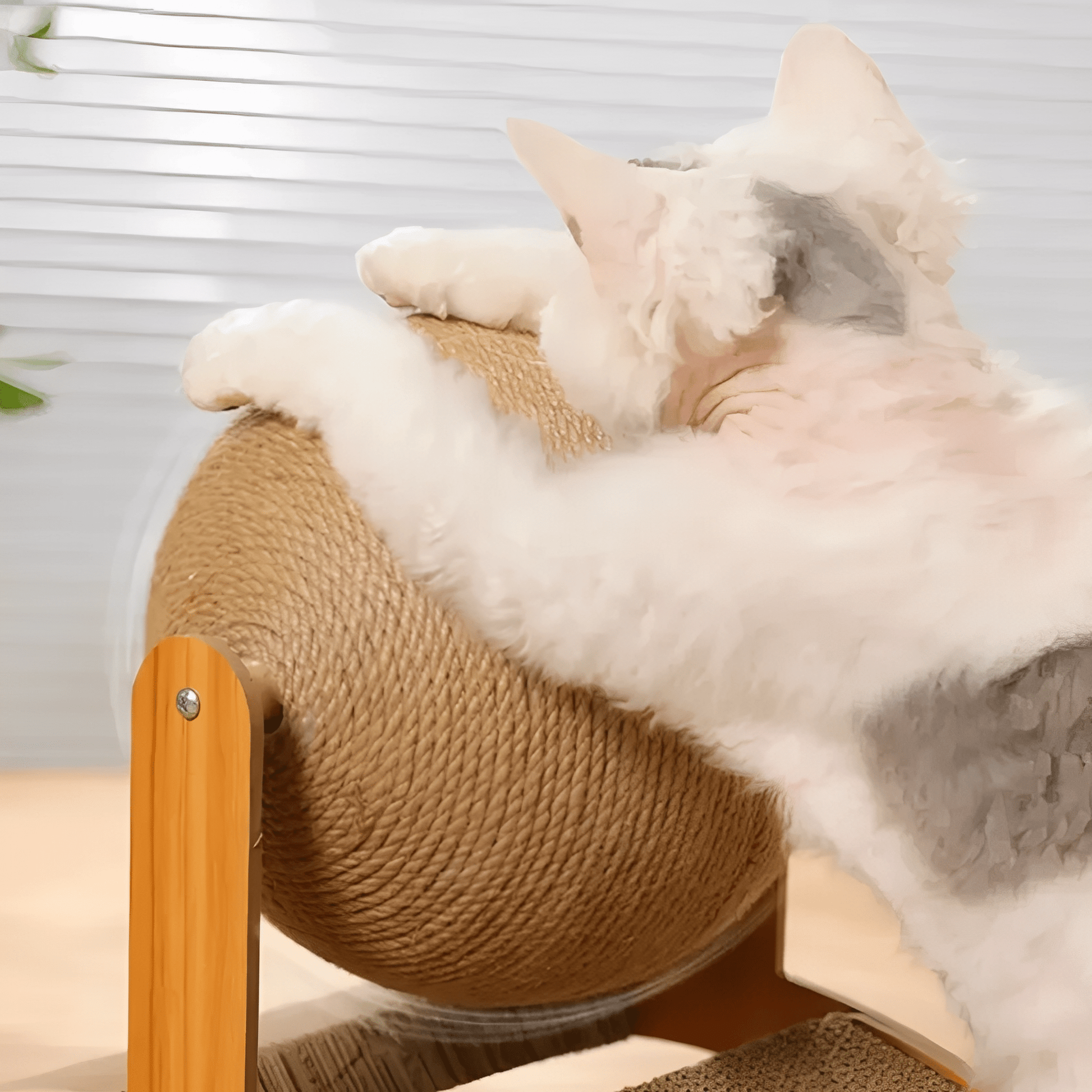 ScratchSphere - Interactief Katten Krabpaal met Sisalbal - Mivero