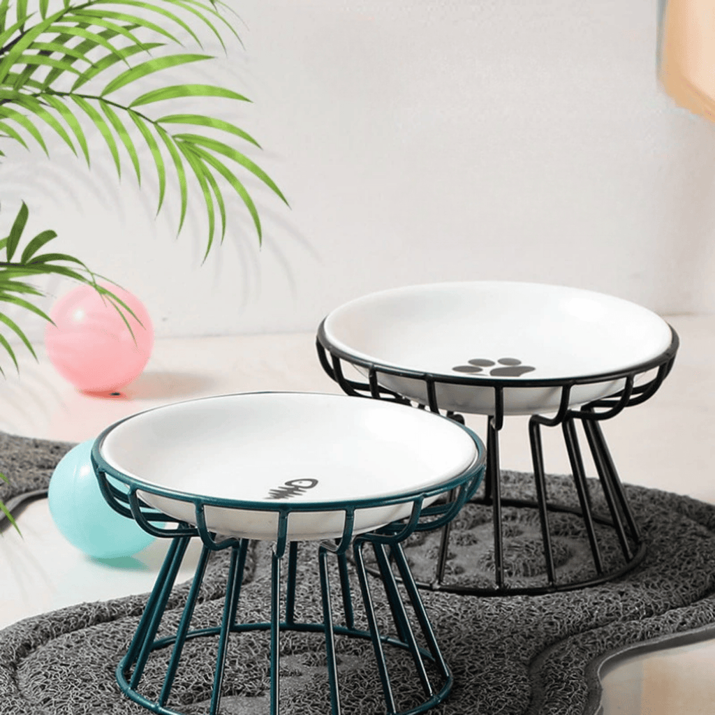 SereniBowl - Keramische Verhoogde Kattenvoerbak - Mivero