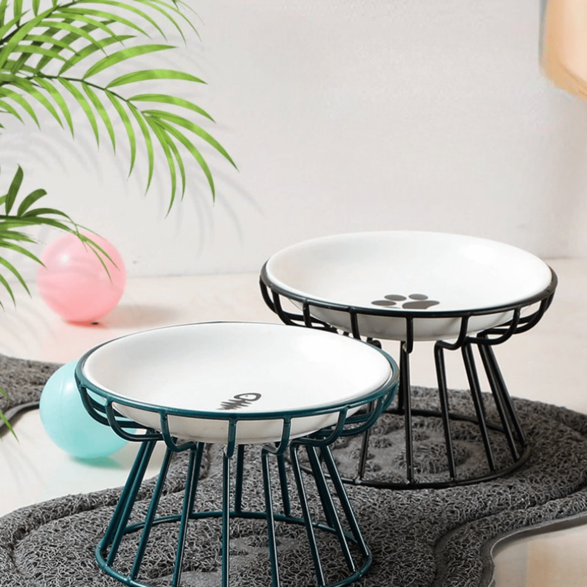 SereniBowl - Keramische Verhoogde Kattenvoerbak - Mivero