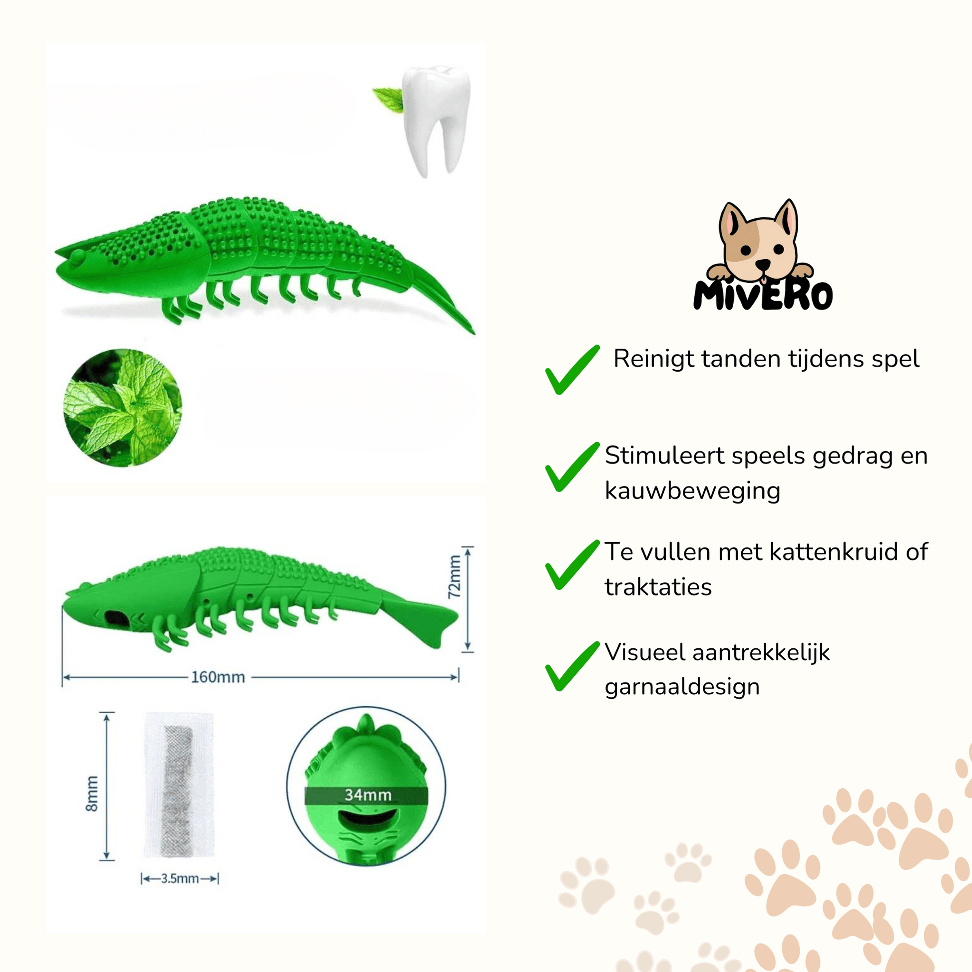 Shrimpure - Reinigend Kattenkauwspeeltje - Mivero