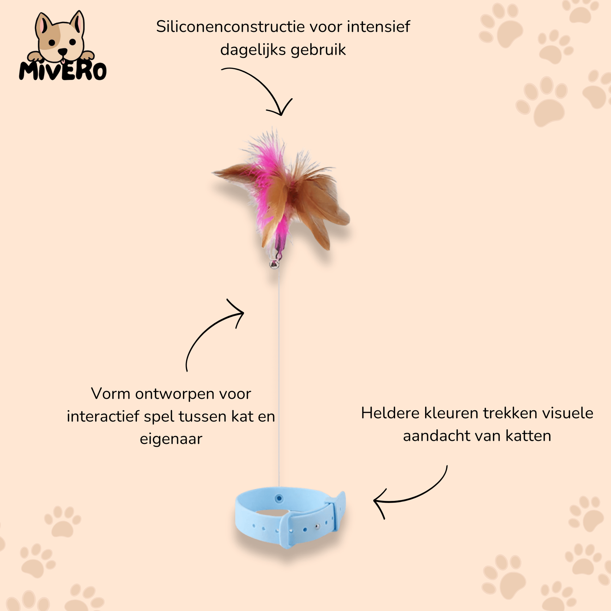 Silipet - Interactieve Veer Kattenstok - Mivero