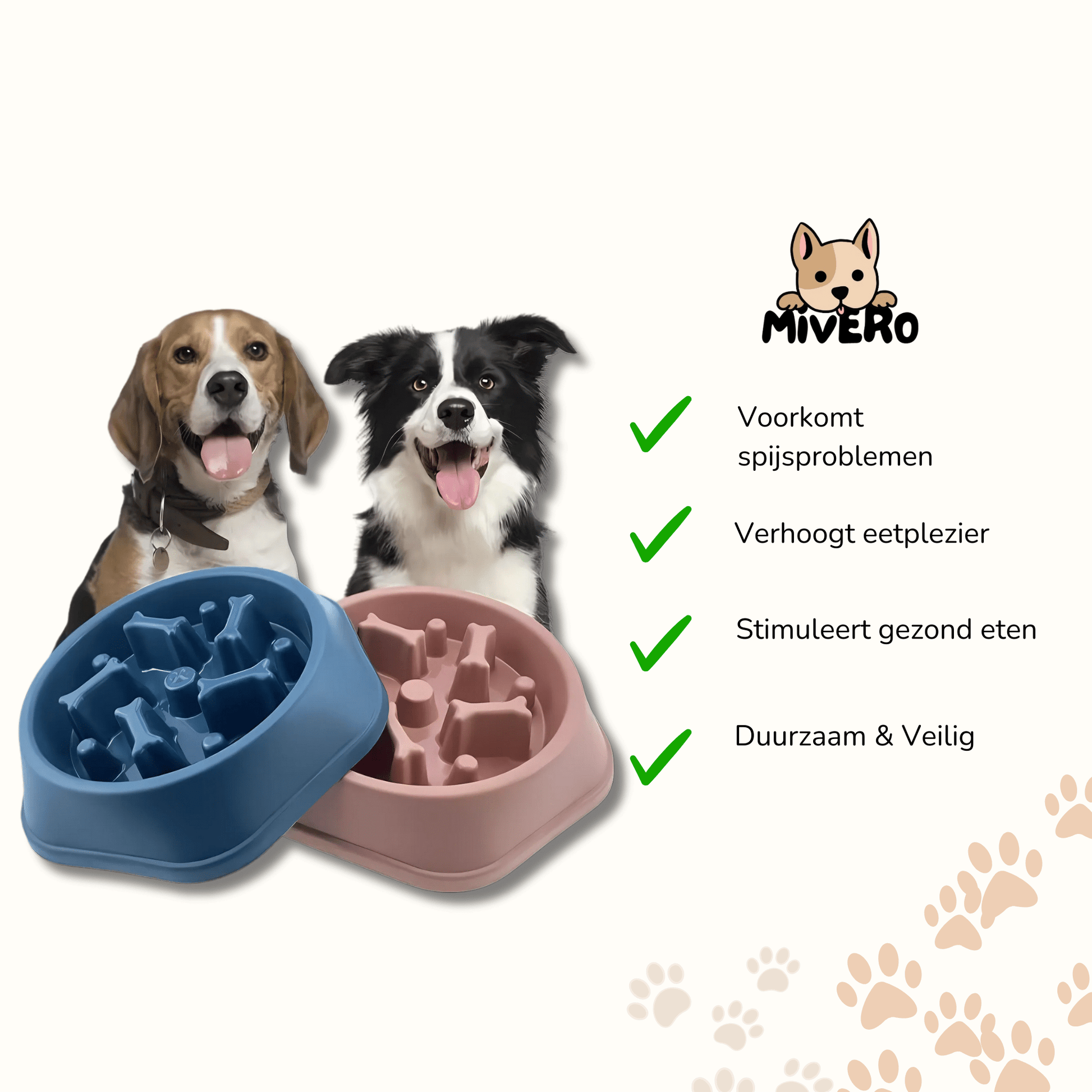 SlowBowl - Ergonomische Anti - Schrok Voerbak - Mivero