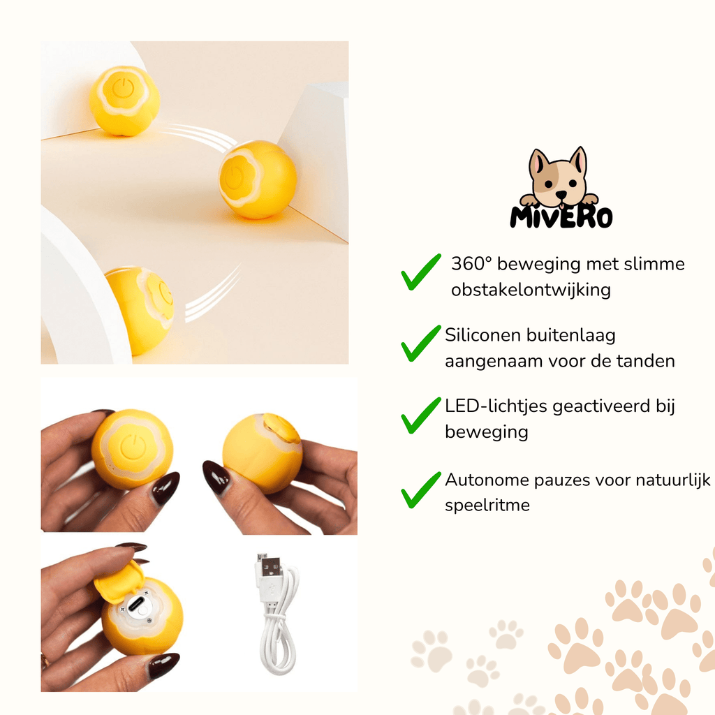 Snibble - Interactieve Siliconen Kattenbal - Mivero