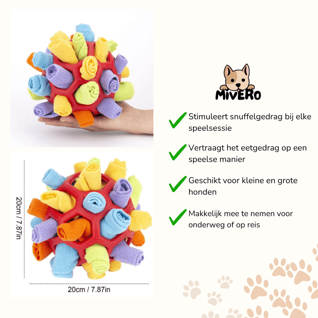 SniffleBall - Honden Snuffelbal Interactief Hondenspeelgoed - Mivero
