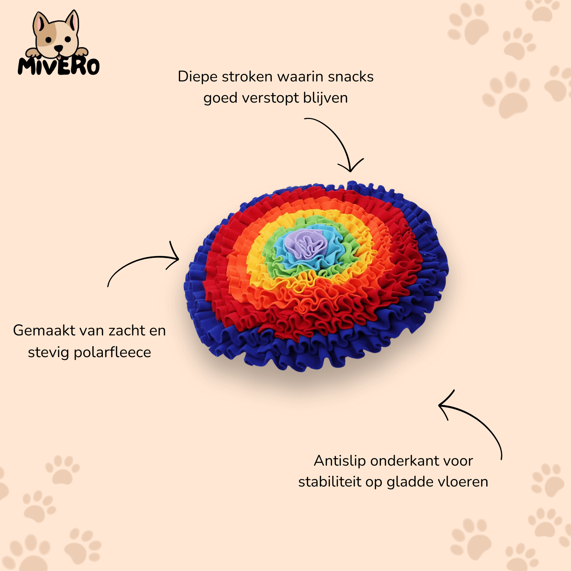 SniffTopia - Interactieve Fleece Snuffelmat - Mivero