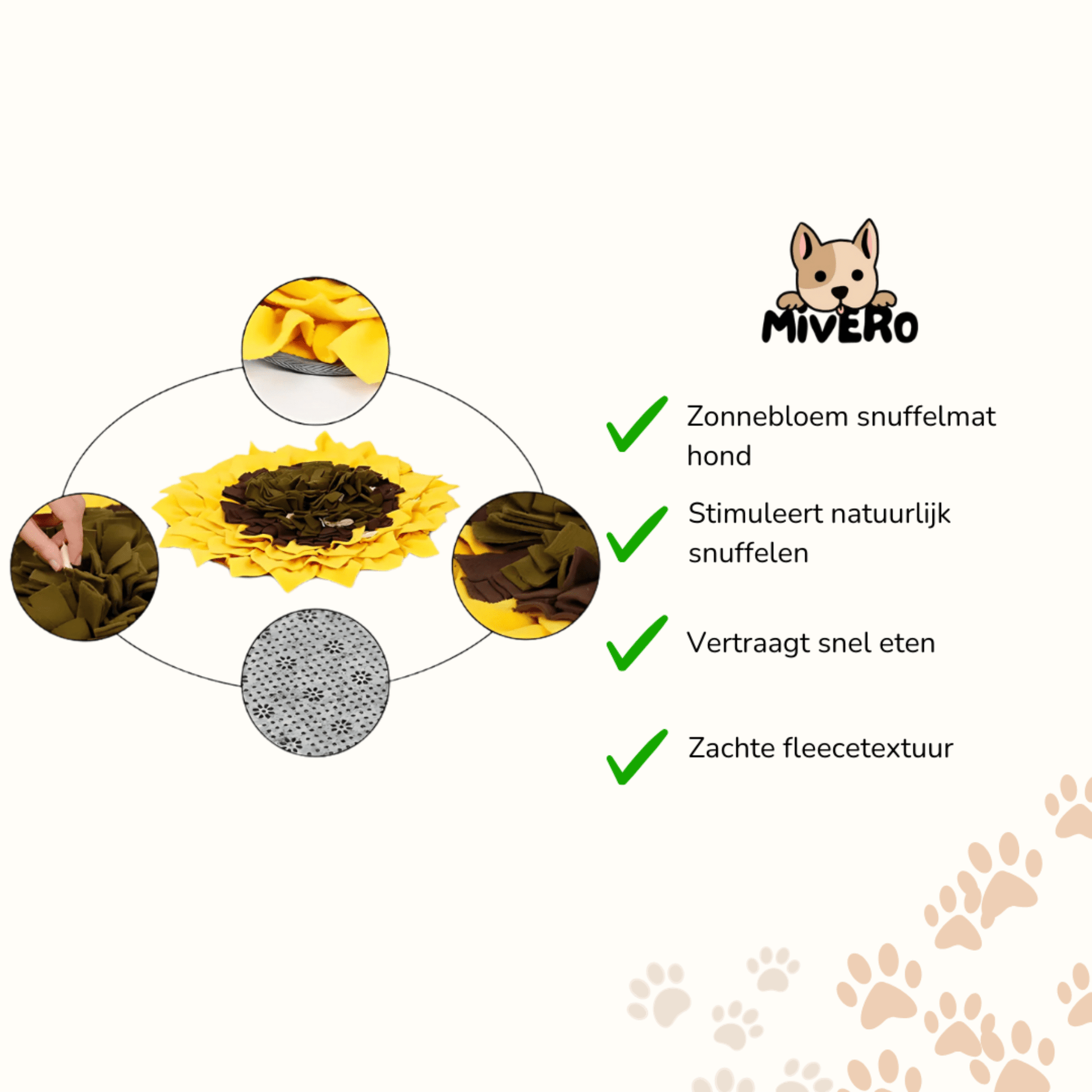 Snufflow - Interactieve Fleece Snuffelmat - Mivero