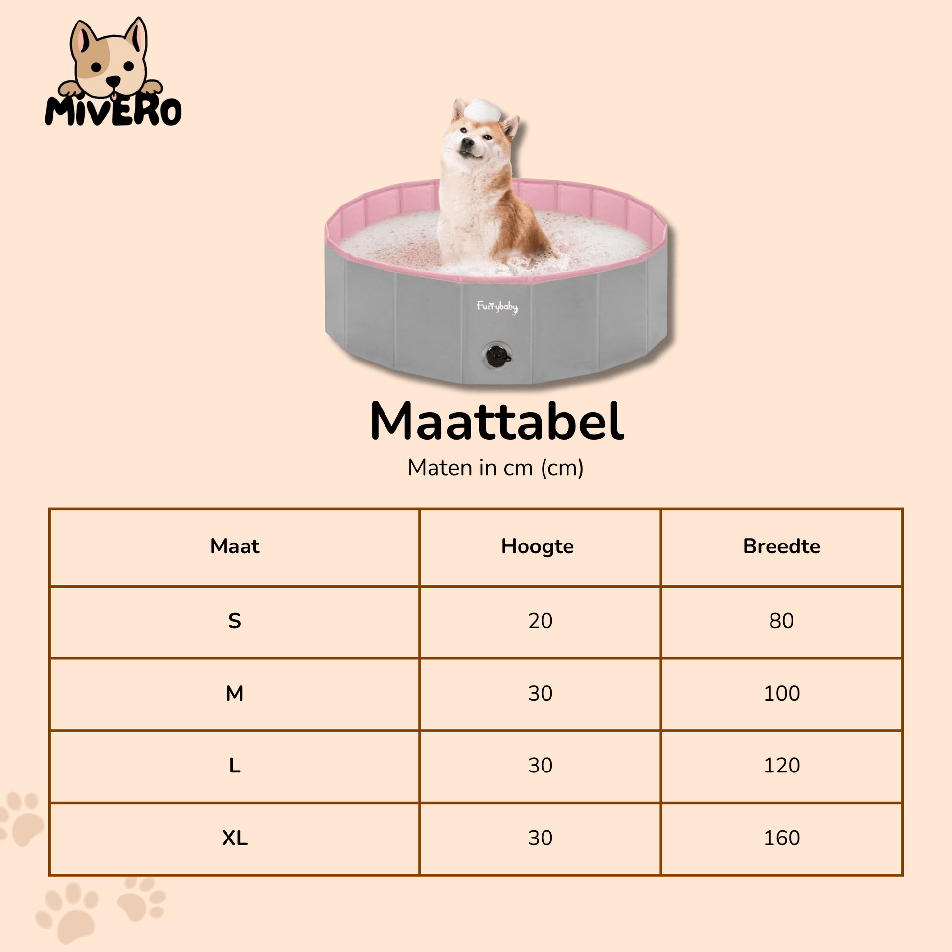 Snuffpool - Opvouwbaar Hondenzwembad Hardplastic - Mivero