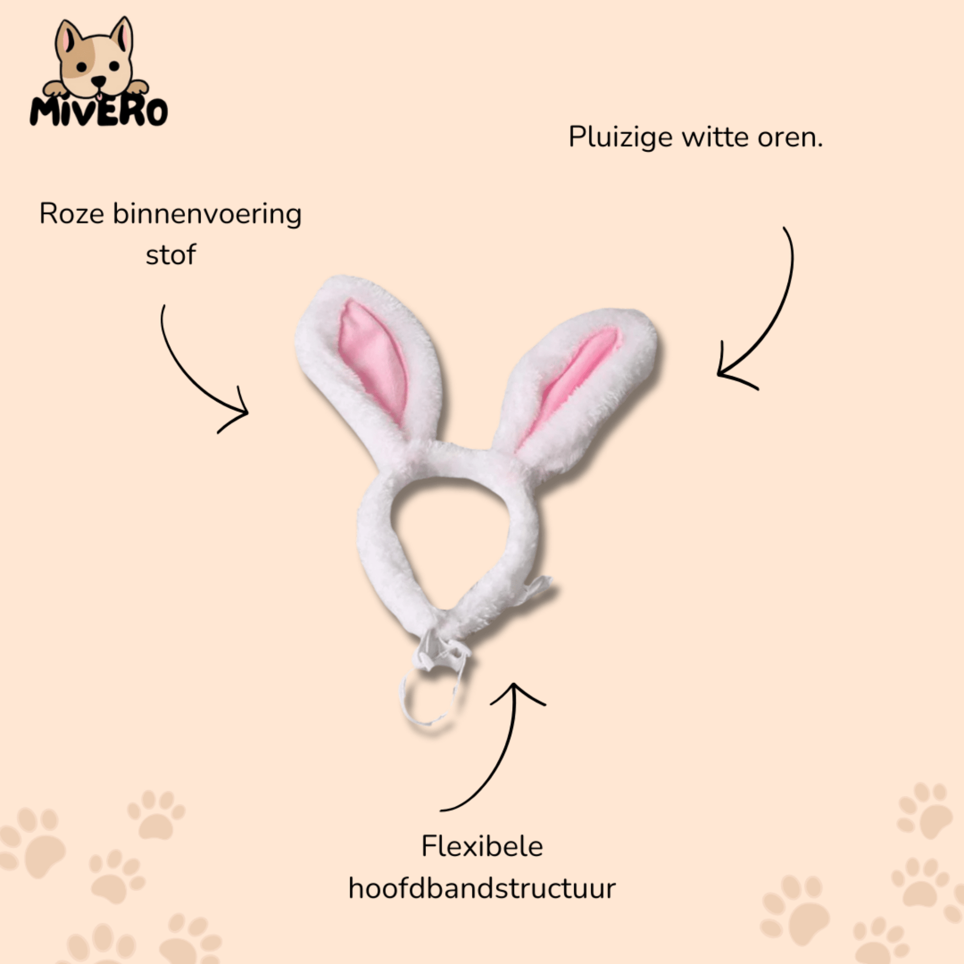 SnugBun - Pluche Verstelbare Hondenoren - Mivero