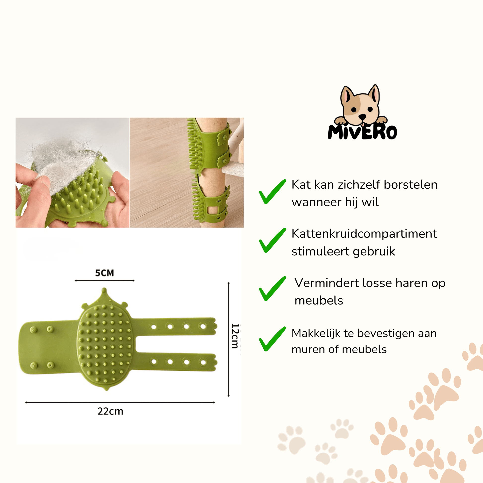 SnugComb - Zelfborstelende Kattenhoekborstel - Mivero