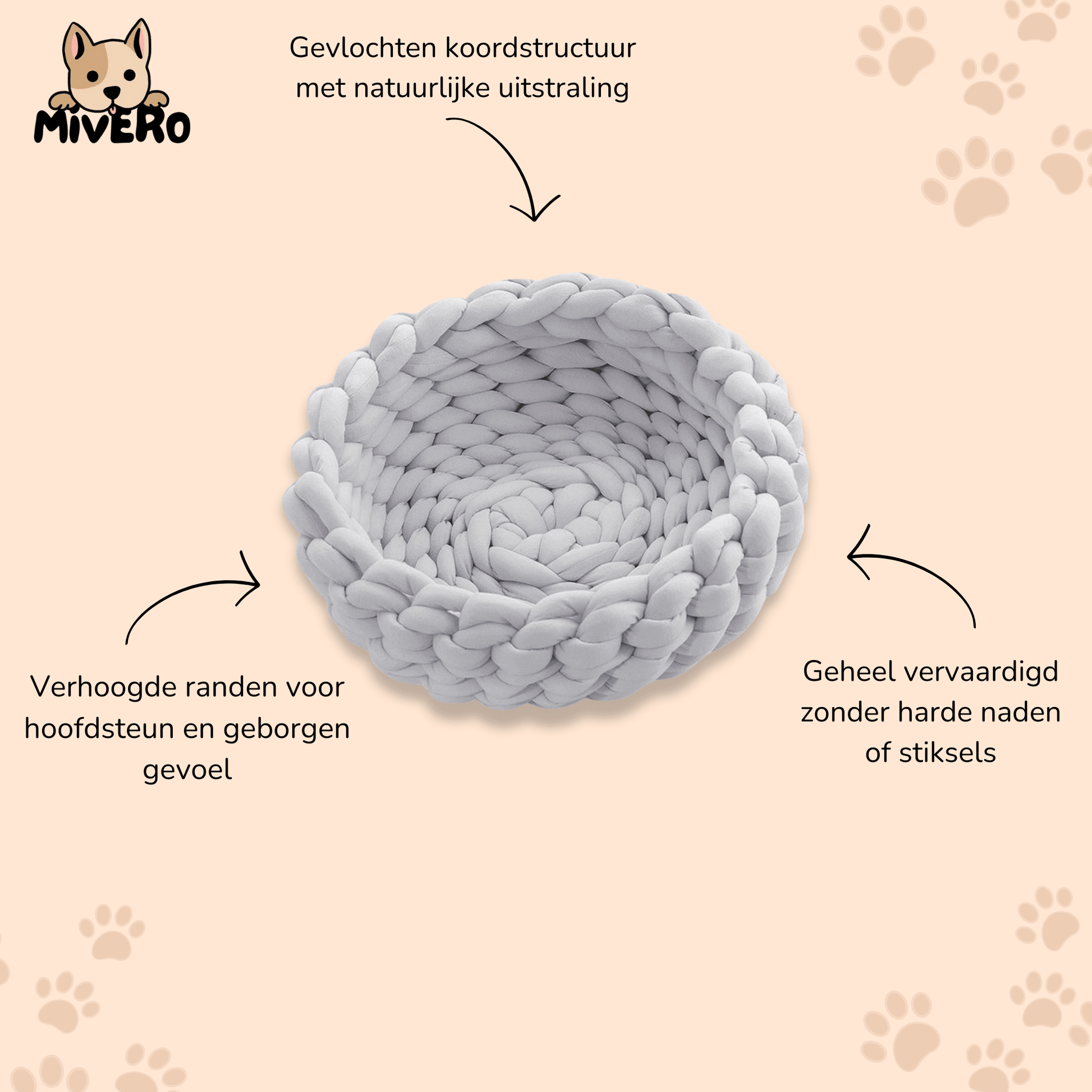 SnuggLea - Rond Koord Kattennest - Mivero