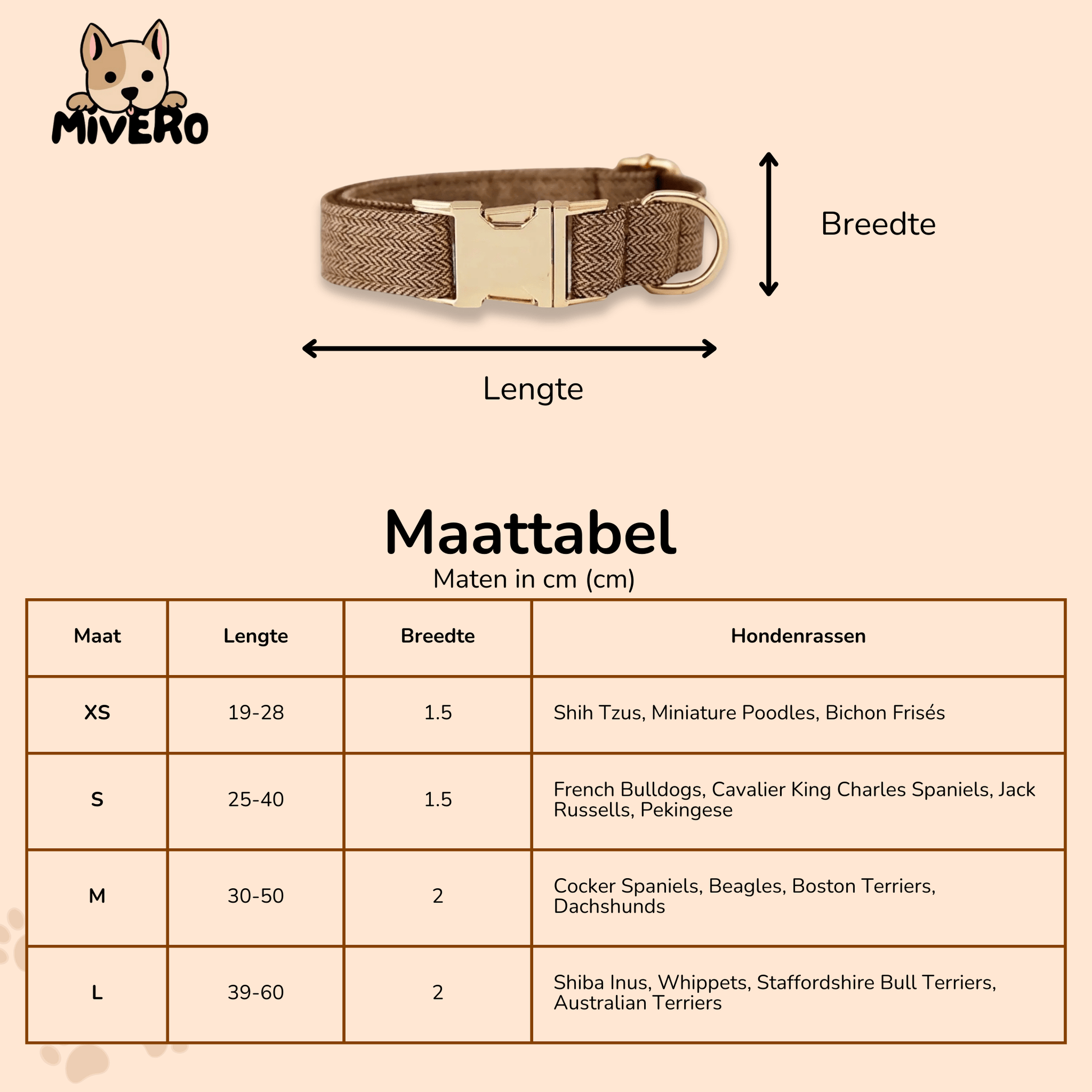 Snuggleband - Zachte Tweed Hondenhalsband - Mivero