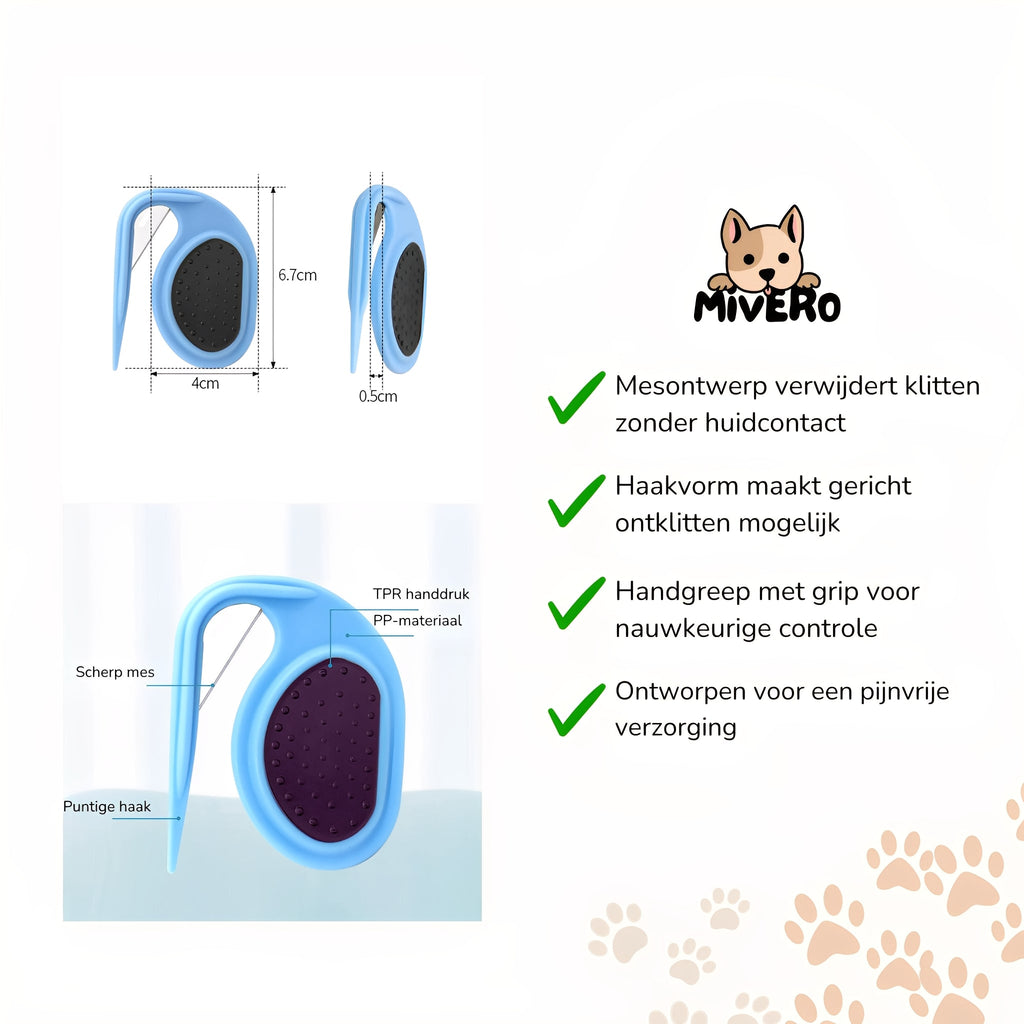 Snugglecomb - Veilig Klittenmes Huisdier - Mivero