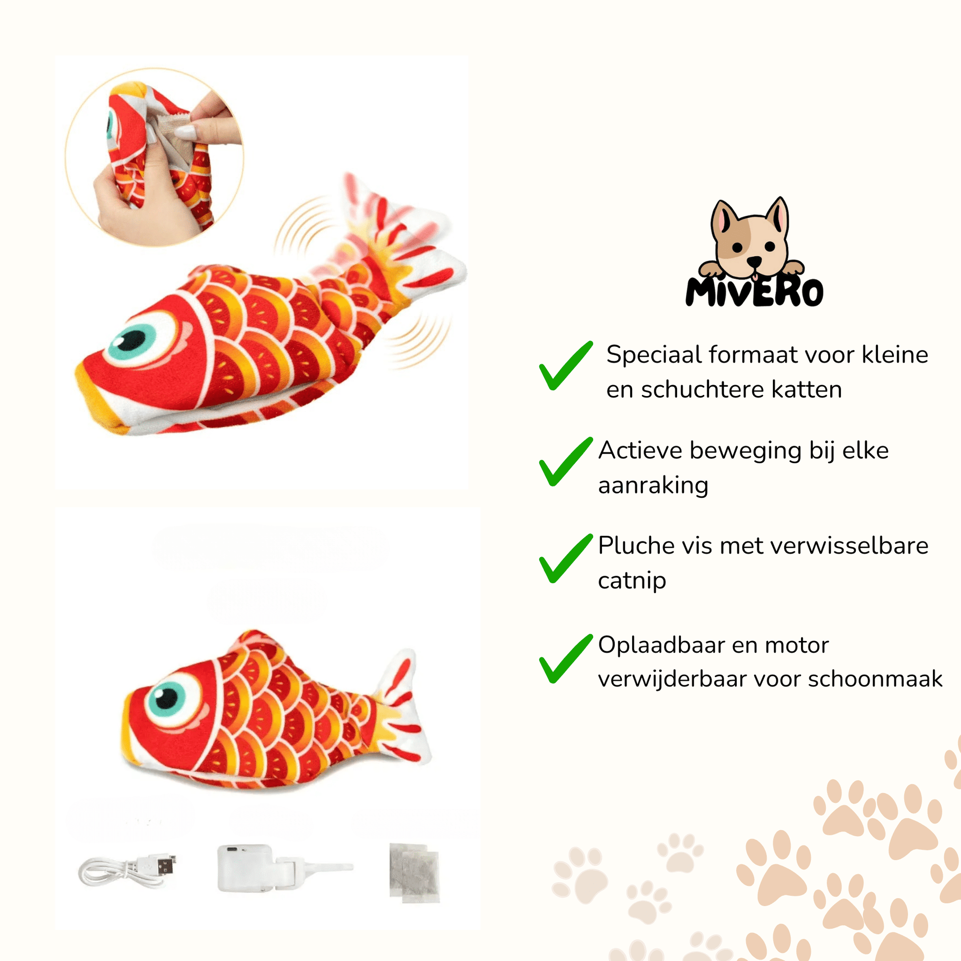 Snugglefin - Interactieve Catnip Kattenspeeltje - Mivero