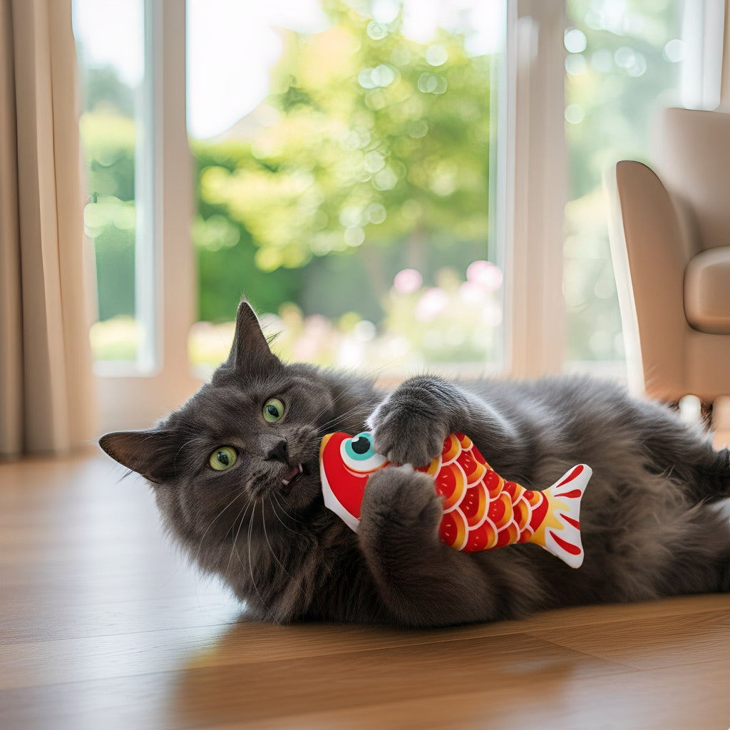 SnuggleFin - Kattenspeeltje Bewegende Vis met Kattenkruid - Mivero