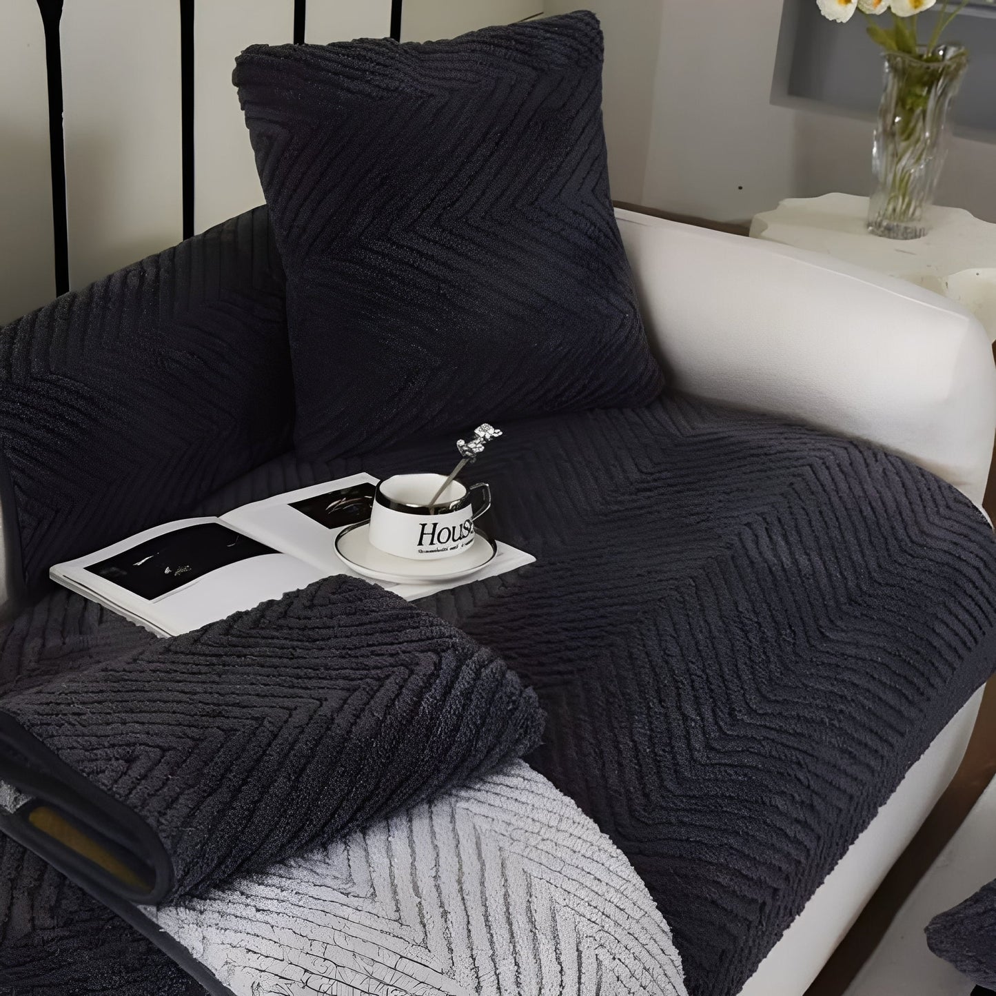 snuggrip - honden bankhoes antislip pluche - mivero