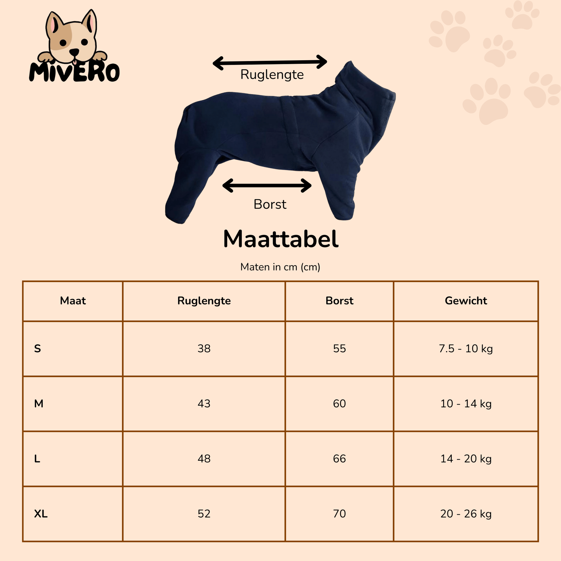 SnugPug - Warme Fleece Hondenpyjama - Mivero