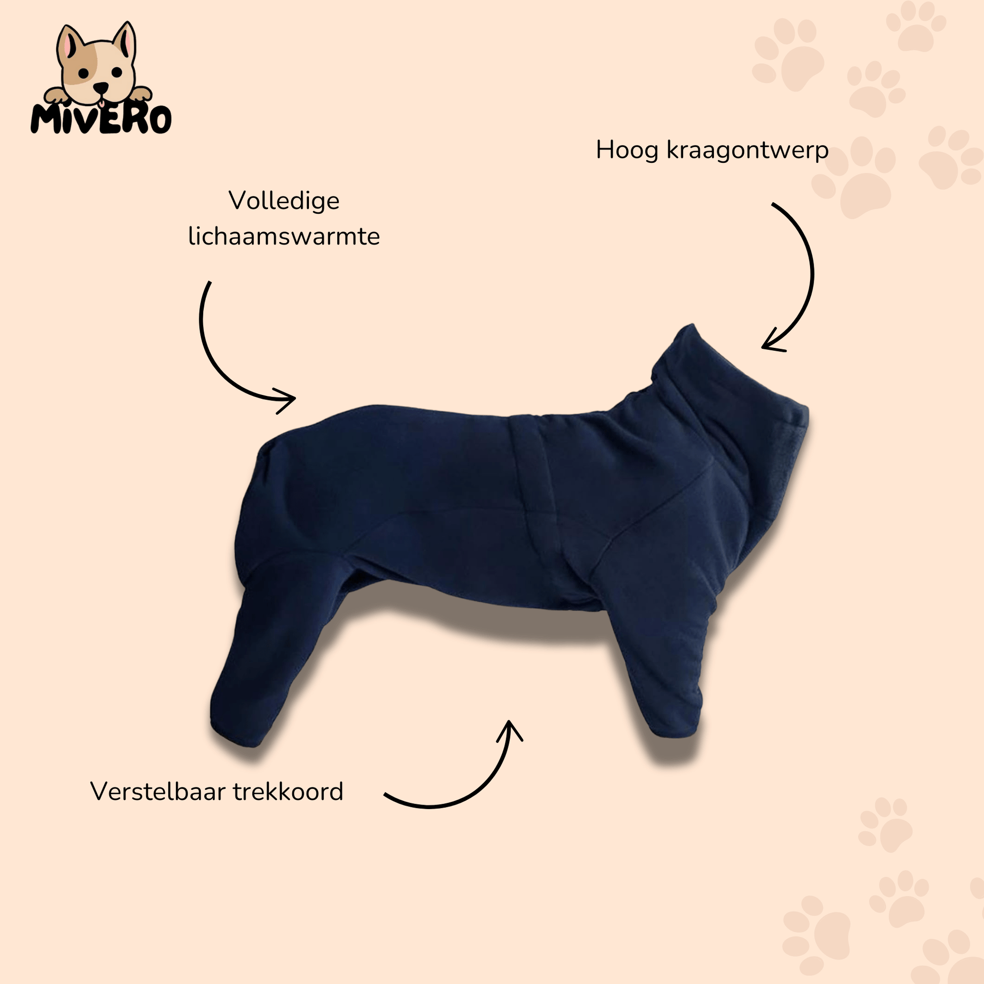 SnugPug - Warme Fleece Hondenpyjama - Mivero